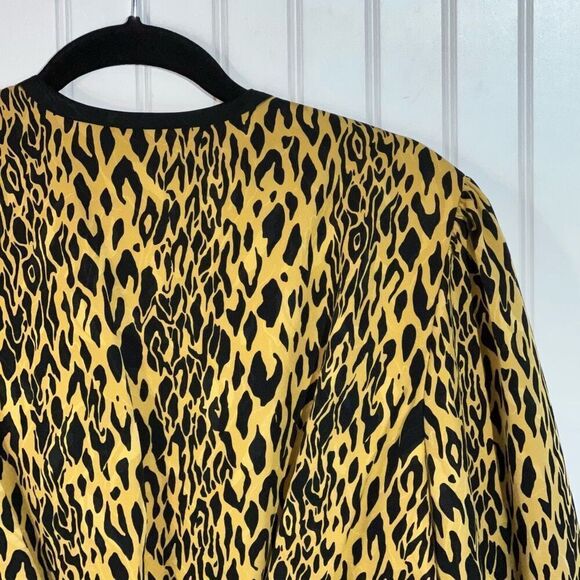 Vintage Jaymee Pape’ll  Wrap Top Womens 12 Black Brown Hi Low Pleated Retro 90’s - Picture 11 of 11